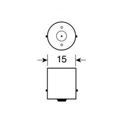 Lampa ΛΑΜΠΑΚΙ P21W 12V BA15s MEGA-LED5