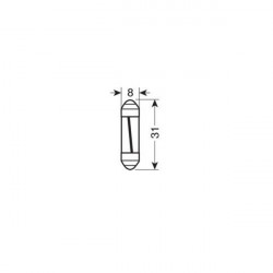 Lampa ΛΑΜΠΑΚΙ ΠΛΑΦΟΝΙΕΡΑΣ 12V 8x31mm 20lm ΛΕΥΚΟ MEGA-LED9 COB (ΔΙΠΛΗΣ ΠΟΛΙΚΟΤΗΤΑΣ- CAN-BUS) BLISTER 1ΤΕΜ.