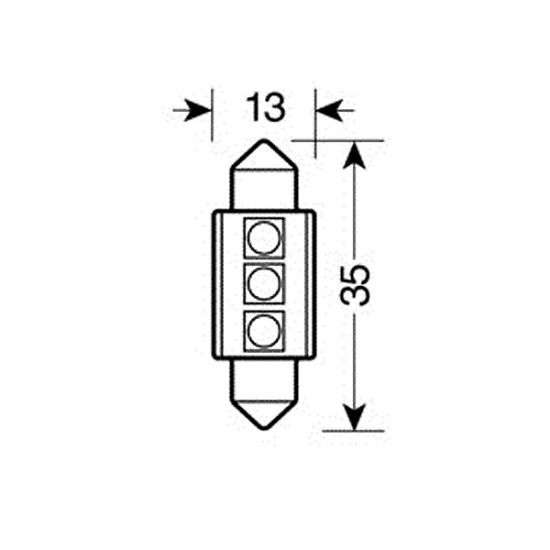 Lampa ΛΑΜΠΑΚΙ ΠΛΑΦΟΝΙΕΡΑΣ 13x35mm HYPER-LED 9