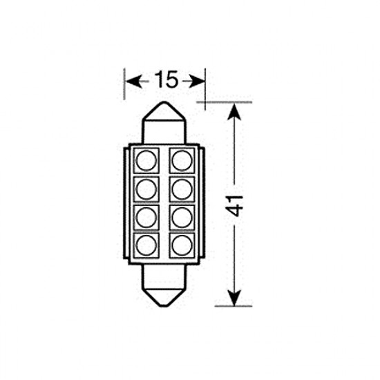 Lampa ΛΑΜΠΑΚΙ ΠΛΑΦΟΝΙΕΡΑΣ 15x41mm HYPER-LED 24