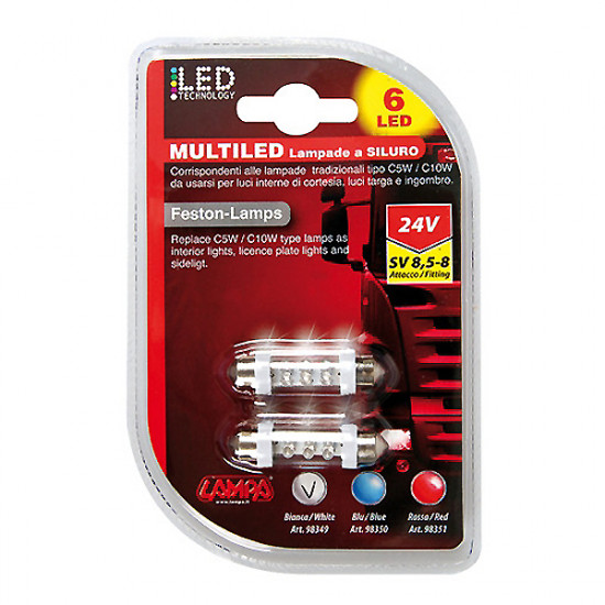 Lampa ΛΑΜΠΑΚΙ ΠΛΑΦΟΝΙΕΡΑΣ 24V 6 LED (SV8,5-8)