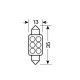 Lampa ΛΑΜΠΑΚΙ ΠΛΑΦΟΝΙΕΡΑΣ 6 LED 13x35mm