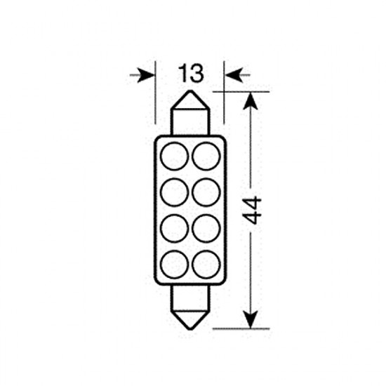 Lampa ΛΑΜΠΑΚΙ ΠΛΑΦΟΝΙΕΡΑΣ 8 LED 13x44mm