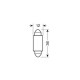 Lampa ΛΑΜΠΑΚΙ ΠΛΑΦΟΝΙΕΡΑΣ 9>32V 12x36mm 120lm ΛΕΥΚΟ MEGA-LED12 (ΔΙΠΛΗΣ ΠΟΛΙΚΟΤΗΤΑΣ) BLISTER 1ΤΕΜ.