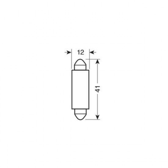 Lampa ΛΑΜΠΑΚΙ ΠΛΑΦΟΝΙΕΡΑΣ 9>32V 12x41mm 120lm ΛΕΥΚΟ MEGA-LED12 (ΔΙΠΛΗΣ ΠΟΛΙΚΟΤΗΤΑΣ) BLISTER 1ΤΕΜ.