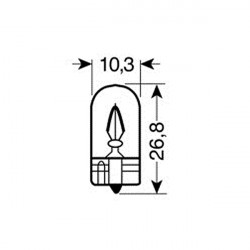 Lampa ΛΑΜΠΑΚΙΑ 12V/WB5W 5W W2.1x9.5d ΚΟΚΚΙΝΑ