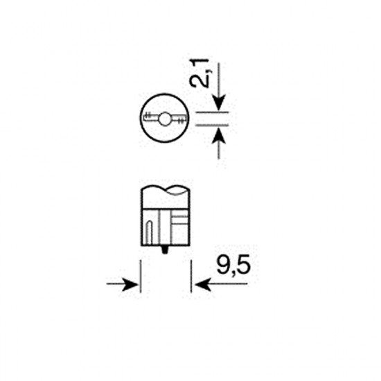 Lampa ΛΑΜΠΑΚΙΑ 12V/WB5W 5W W2.1x9.5d ΠΡΑΣΙΝΑ