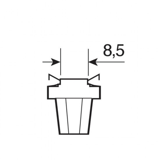 Lampa ΛΑΜΠΑΚΙΑ ΜΕ LED B8.5d ΛΕΥΚΟ ΦΩΣ ΚΑΡΦΙ