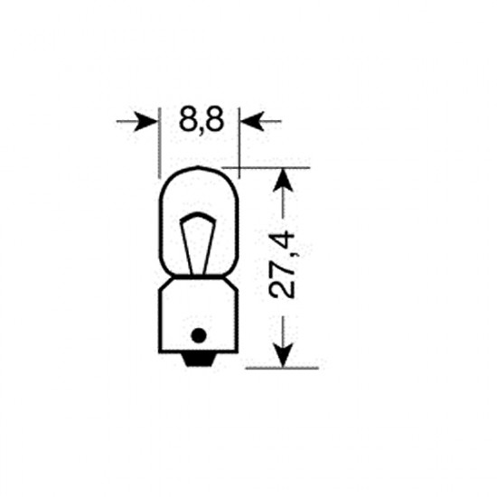 Lampa ΛΑΜΠΑΚΙΑ ΜΙΝΙΟΝ 12V T4W BA9s ΜΩΒ