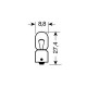 Lampa ΛΑΜΠΑΚΙΑ ΜΙΝΙΟΝ 12V T4W BA9s ΜΠΛΕ