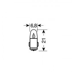 Lampa ΛΑΜΠΑΚΙΑ ΜΙΝΙΟΝ (J) 12V/2W BA7s ΜΩΒ 21mm