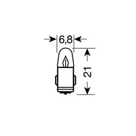 Lampa ΛΑΜΠΑΚΙΑ ΜΙΝΙΟΝ (J)12V/2W BA7s ΜΠΛΕ 21mm