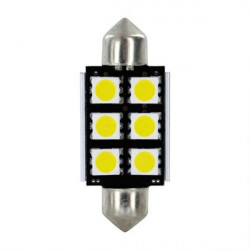 Lampa Λαμπάκια Πλαφονιέρας 24-30V SV8,5-8 15x39mm 108lm HYPER-LED18 (Διπλής Πολικότητας) BLISTER 2τεμ