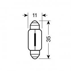 Lampa ΛΑΜΠΑΚΙΑ ΠΡΑΣΙΝΑ ΣΩΛΗΝΩΤΑ 12V/C5W 35mm