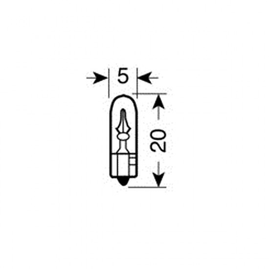 Lampa ΛΑΜΠΑΚΙΑ ΨΕΙΡΕΣ Τ5 12V/1.2W W2x4.6d ΜΠΛΕ