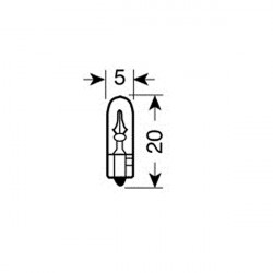 Lampa ΛΑΜΠΑΚΙΑ ΨΕΙΡΕΣ Τ5 12V/1.2W W2x4.6d