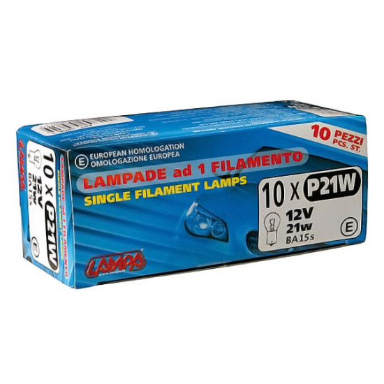 Lampa ΛΑΜΠΑΚΙΑ ΣΕΤ 10ΤΕΜ ΜΟΝΟΠΟΛΙΚΟ 12V/P21W