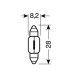 Lampa ΛΑΜΠΑΚΙΑ ΣΩΛΗΝΩΤΑ 10W/12V SV7-8 8x28mm