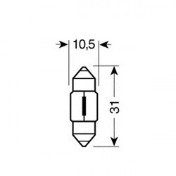 Lampa ΛΑΜΠΑΚΙΑ ΣΩΛΗΝΩΤΑ 12V/10W ΜΩΒ 11x31mm