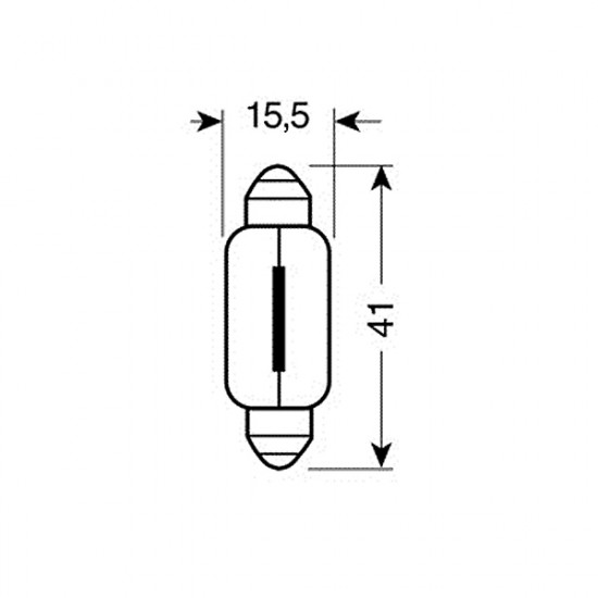 Lampa ΛΑΜΠΑΚΙΑ ΣΩΛΗΝΩΤΑ 18W/12V SV8,5x8 15x41m