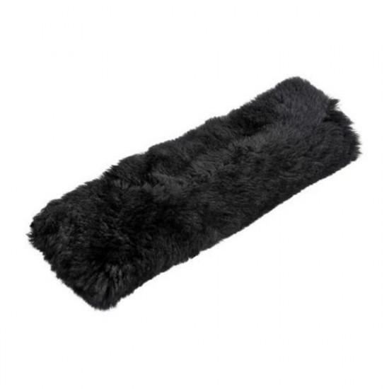 Lampa ΜΑΞΙΛΑΡΑΚΙ ΖΩΝΗΣ ΜΑΥΡΟ ΓΟΥΝΙΝΟ ΧΝΟΥΔΩΤΟ SHEEPSKIN (26x9 cm) - 1ΤΕΜ.
