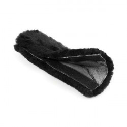 Lampa ΜΑΞΙΛΑΡΑΚΙ ΖΩΝΗΣ ΜΑΥΡΟ ΓΟΥΝΙΝΟ ΧΝΟΥΔΩΤΟ SHEEPSKIN (26x9 cm) - 1ΤΕΜ.