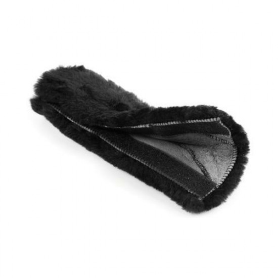 Lampa ΜΑΞΙΛΑΡΑΚΙ ΖΩΝΗΣ ΜΑΥΡΟ ΓΟΥΝΙΝΟ ΧΝΟΥΔΩΤΟ SHEEPSKIN (26x9 cm) - 1ΤΕΜ.