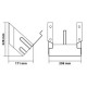 Lampa ΜΕΤΑΛΛΙΚΗ ΒΑΣΗ ΓΙΑ ΤΑΚΟ ΤΡΟΧΟΥ E53 208x171x228mm 1ΤΕΜ.