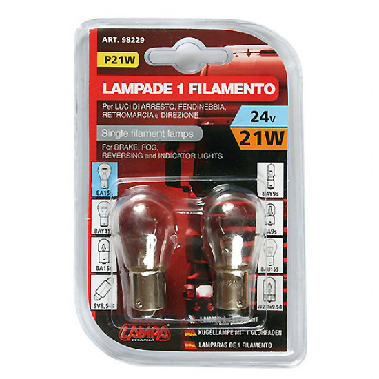 Lampa ΜΟΝΟΠΟΛΙΚΗ ΛΑΜΠΑ P21W 24V/21W (BAU15s)