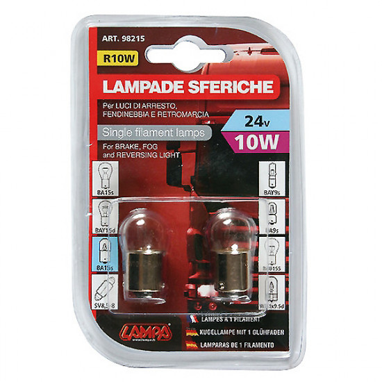 Lampa ΜΟΝΟΠΟΛΙΚΗ ΛΑΜΠΑ R10W 24V/10W (BA15s)