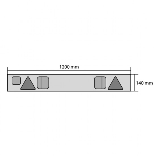 Lampa ΜΠΑΡΑ ΜΕ ΦΑΝΑΡΙΑ ΓΙΑ ΤΡΕΙΛΕΡ 120x14cm