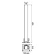 Lampa ΜΠΑΡΑ ΣΤΑΘΜΕΥΣΗΣ/ΣΤΥΛΟΣ ΠΑΡΚΙΝΓΚ 620 Χ 60 mm ΜΕ ΚΛΕΙΔΙ ΚΑΙ ΒΑΣΗ 130 Χ 110 mm - 1 ΤΕΜ.