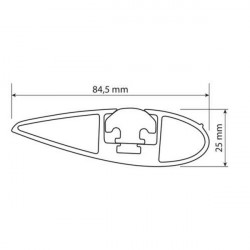 Lampa ΜΠΑΡΕΣ ΟΡΟΦΗΣ ΑΛΟΥΜΙΝΙΟΥ ΜΑΥΡΕΣ WHISPBAR FLUSH 100cm 2ΤΕΜ. ΜΕ ΚΛΕΙΔΙ