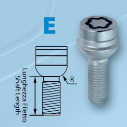 Lampa Μπουλόνι 12x1,5 24,1mm σφαιρικό