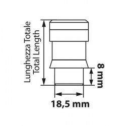 Lampa Μπουλόνια Ασφαλείας 12x1,50 42,2mm (19) ίσια με ροδέλα K010 5τεμ