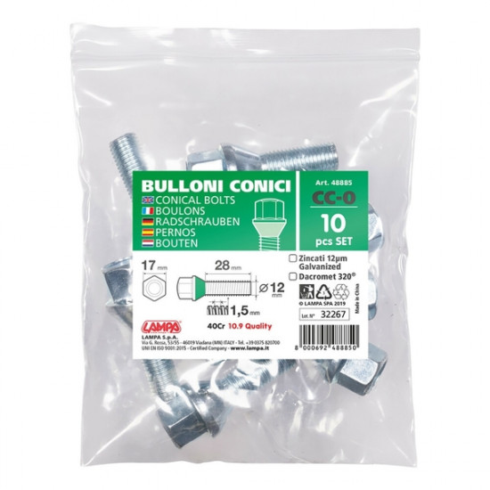 Lampa ΜΠΟΥΛΟΝΙΑ ΚΩΝΙΚΑ CC0 12χ1,50 28mm (17) ΣΑΚΟΥΛΑ 10ΤΕΜ.