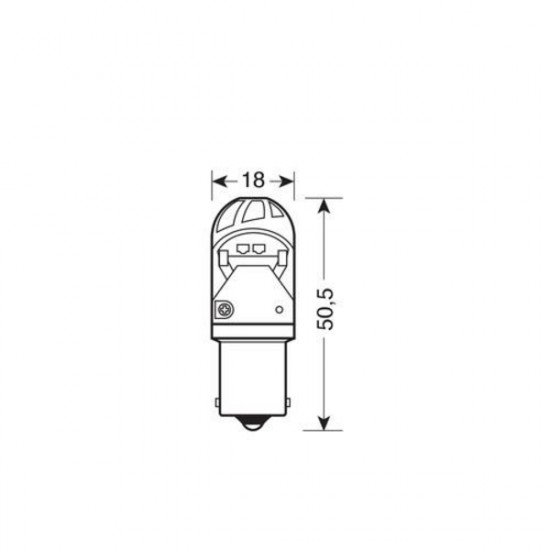 Lampa P21W 10-28V BA15s MEGA-LED 150LM ΔΙΑΘΛΑΣΗΣ ΚΟΚΚΙΝΟ (ΜΟΝΟΠΟΛΙΚΟ) BLISTER 1ΤΕΜ.