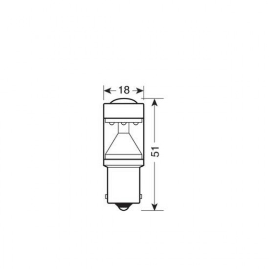 Lampa P21W 10-30V BA15s 750lm Μονοπολικό Λευκό Διάθλασης MEGA-LED 54 CREE-LED BLISTER 1τεμ.