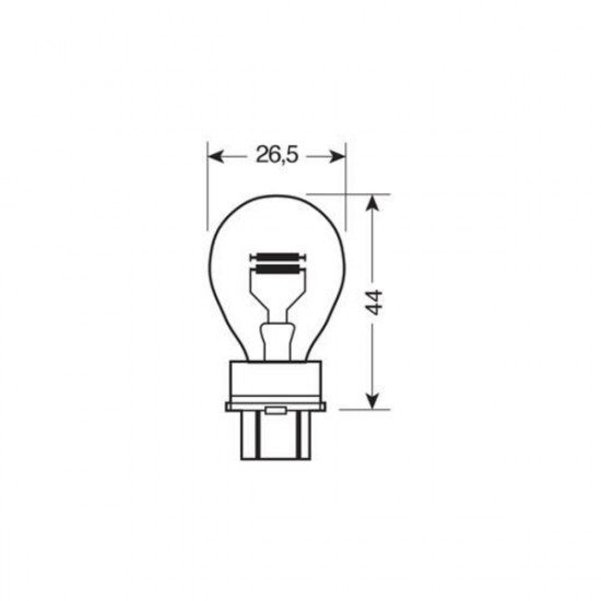 Lampa P27/7W 12V 27/7W W2,5x16q STANDAR LINE ΑΛΟΓΟΝΟΥ 10ΤΕΜ. ΚΟΥΤΙ