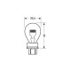Lampa P27/7W 12V 27/7W W2,5x16q STANDAR LINE ΑΛΟΓΟΝΟΥ 2ΤΕΜ. BLISTER