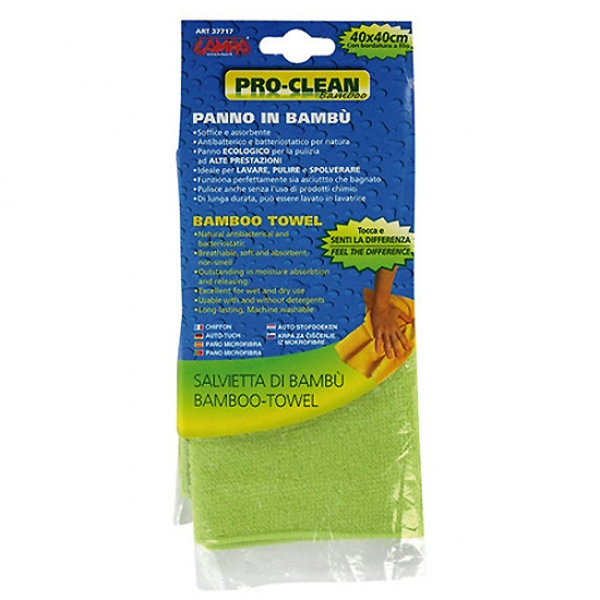 Lampa ΠΑΝΙ PRO-CLEAN ΥΦΑΣΜΑ ΟΙΚΟΛΟΓΙΚΟ BABOO ΑΝΤΙΒΑΚΤΗΡΙΔΙΑΚΟ ΥΓΙΕΙΝΟ ΓΙΑ ΚΑΘΕ ΧΡΗΣΗ ΠΡΑΣΙΝΟ 40x40cm