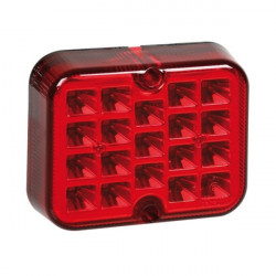 Lampa ΠΙΣΩ ΦΑΝΑΡΙ ΟΜΙΧΛΗΣ 12/24V (ΚΟΚΚΙΝΟ - 19 LED - 81 Χ 100mm) - 1 ΤΕΜ.