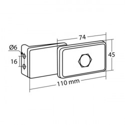 Lampa ΠΛΑΙΝΟ ΦΩΣ 110x45mm 12/24V ΛΕΥΚΟ