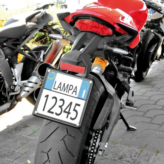 Lampa ΠΛΑΙΣΙΟ ΤΕΤΡΑΓΩΝΟ ΓΙΑ ΠΙΝΑΚΙΔΑ ΚΥΚΛΟΦΟΡΙΑΣ MOTO 185 Χ 185 mm (ΜΑΥΡΟ ΧΡΩΜΑ)