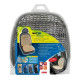 Lampa Πλατοκάθισμα Natur-Fresh με ξύλινες Γκρι χάντρες και ύφασμα και μεταλικό πλαίσιο 1 τεμ.