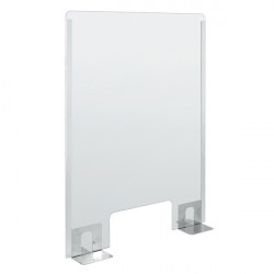 Lampa ΠΡΟΣΤΑΤΕΥΤΙΚΟ ΔΙΑΧΩΡΙΣΤΙΚΟ ΤΖΑΜΙ PLEXIGLASS 3mm 66x96cm ΜΕ ΤΡΥΠΑ - ΒΑΣΕΙΣ ΣΤΗΡΙΞΗΣ ΑΛΟΥΜΙΝΙΟΥ