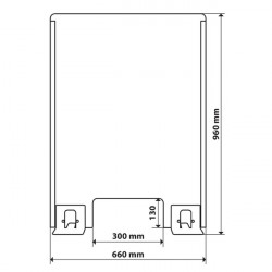 Lampa ΠΡΟΣΤΑΤΕΥΤΙΚΟ ΔΙΑΧΩΡΙΣΤΙΚΟ ΤΖΑΜΙ PLEXIGLASS 3mm 66x96cm ΜΕ ΤΡΥΠΑ - ΒΑΣΕΙΣ ΣΤΗΡΙΞΗΣ ΑΛΟΥΜΙΝΙΟΥ