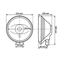 Lampa ΠΡΟΒΟΛΕΑΣ ANGEL-EYES 12/24V H3 130W