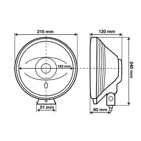 Lampa ΠΡΟΒΟΛΕΑΣ ANGEL-EYES 12/24V H3 130W