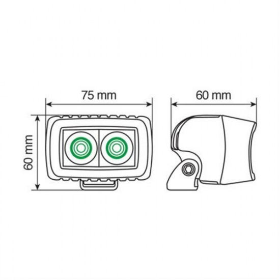 Lampa ΠΡΟΒΟΛΕΑΣ ΕΡΓΑΣΙΑΣ 2 CREE LED WL-9 10/30V 8W 520LM 6.000K -1ΤΕΜ.